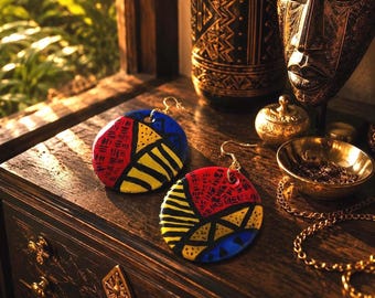 Afrocentric Earrings - Kente