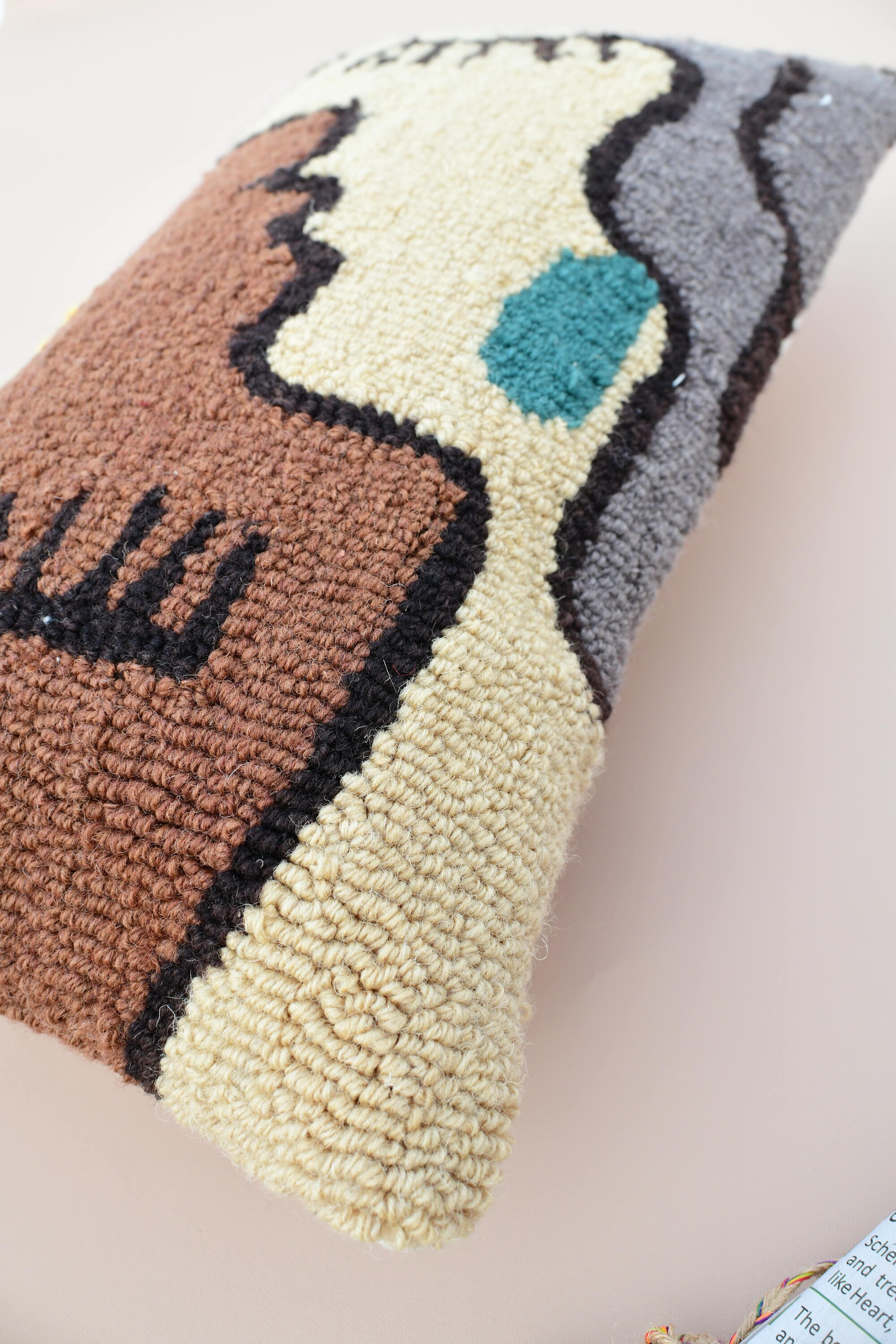 Tufted Lovers Wool Cushion Decorative Cushion Woolen Lounge Etsy