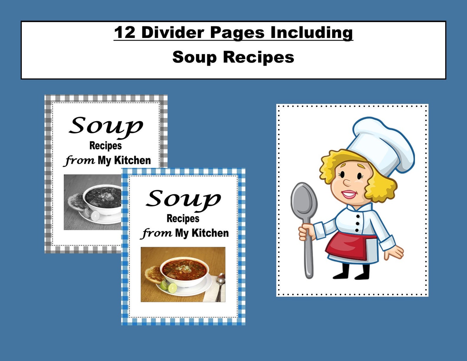 Create Your Own Cookbook Printable ~ Digital Download ~ Cover, Dividers ...