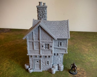 Medieval House 1 ++ 28mm miniature tabletop wargame scenery terrain model warhammer old world lotr  dnd rpg ttrpg historical gaming warcry