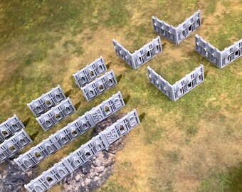 Gothic Barricades ++ 28mm sci fi fantasy warhammer 40k starwars grimdark stargrave tabletop wargame terrain model rpg miniature scenery game