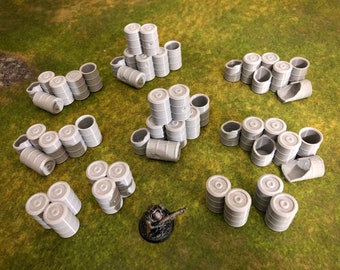 Barrels. Just Barrels++ 28mm Scifi Miniature Wargame Scenery Terrain Warhammer 40k necromunda killteam star wars starbreach stargrave rpg