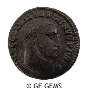 Maximinus Daia Ancient Roman Bronze Follis Coin Genius 311 A.D. | Real Ancient Roman Coin | Ancient Collectible | Gift for Her Him