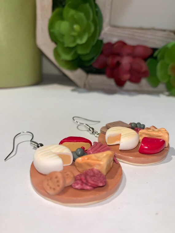 Charcuterie Board Polymer Clay Earrings Etsy