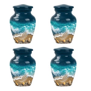 Ocean Wave Cremation Urn for Ashes – Handcrafted Beach Memorial Urn ...