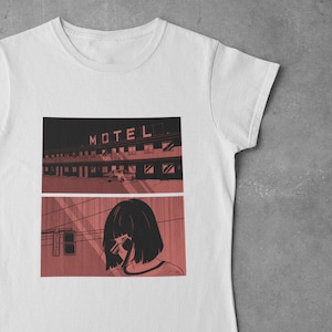 Motel T-Shirt - Aesthetic T-Shirt, Graphic T-Sirt, Artsy Tee,Modern Art, Artistic Gift, Cool T-Shirt, Trendy T-Shirt