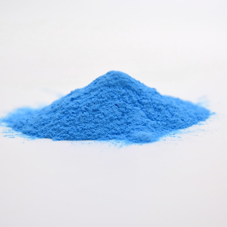 Sky Blue Glow Powder | Glow In The Dark Pigment | Strontium Aluminate | Water Based | Ring Making Supplies | Resin Glow | Non-toxic | Bild 2