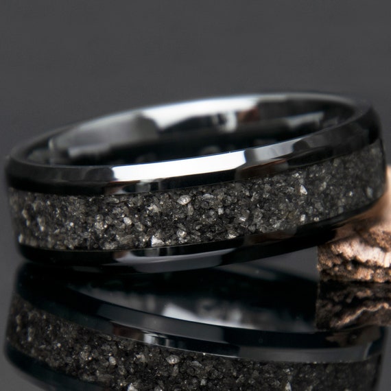 ★SENTIMENTS★ NO.278 [BLACK] RING Meteorite_Inlay_8mm_YellowGold