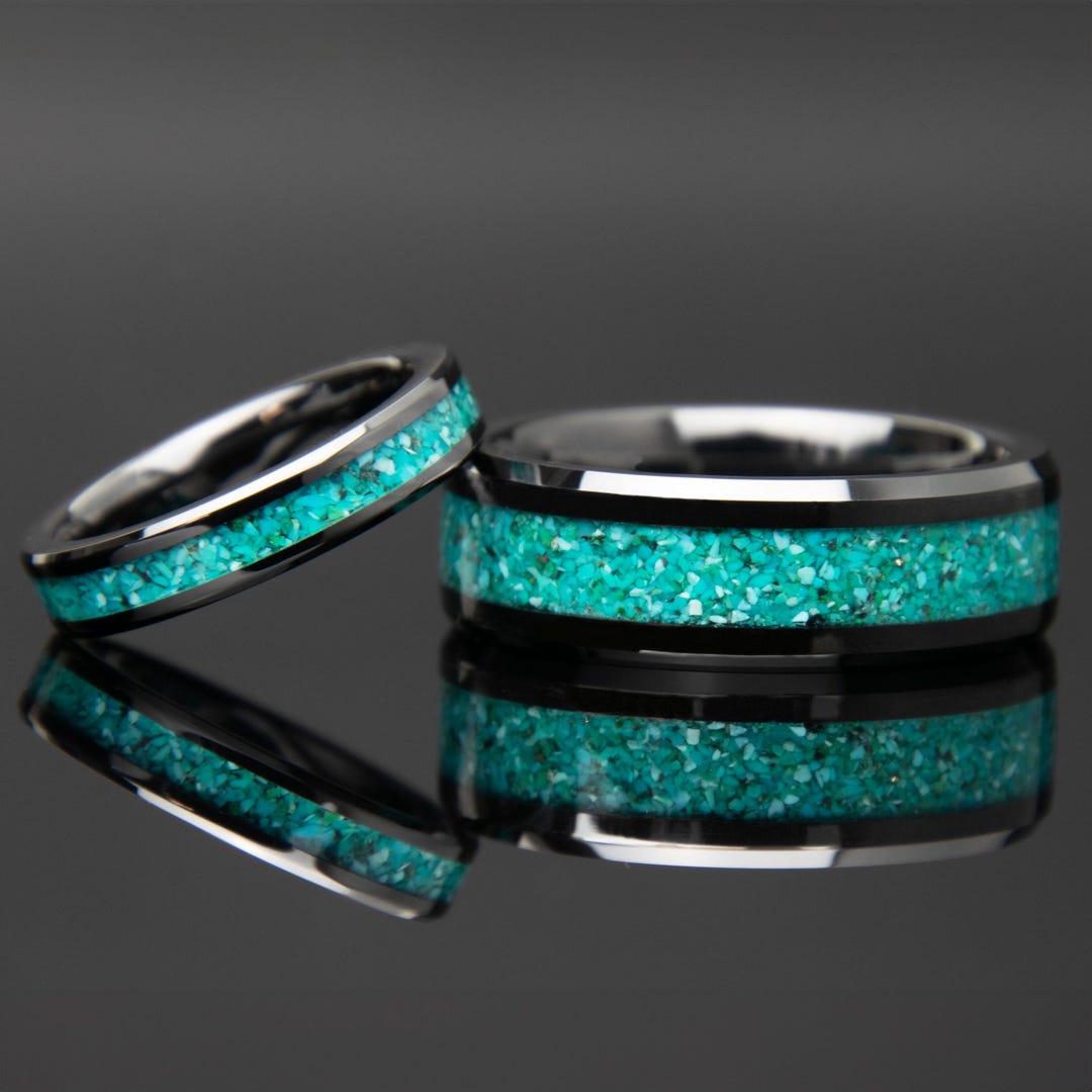 His and Hers Turquoise Rings | Matching Couples Rings | Turquoise ...