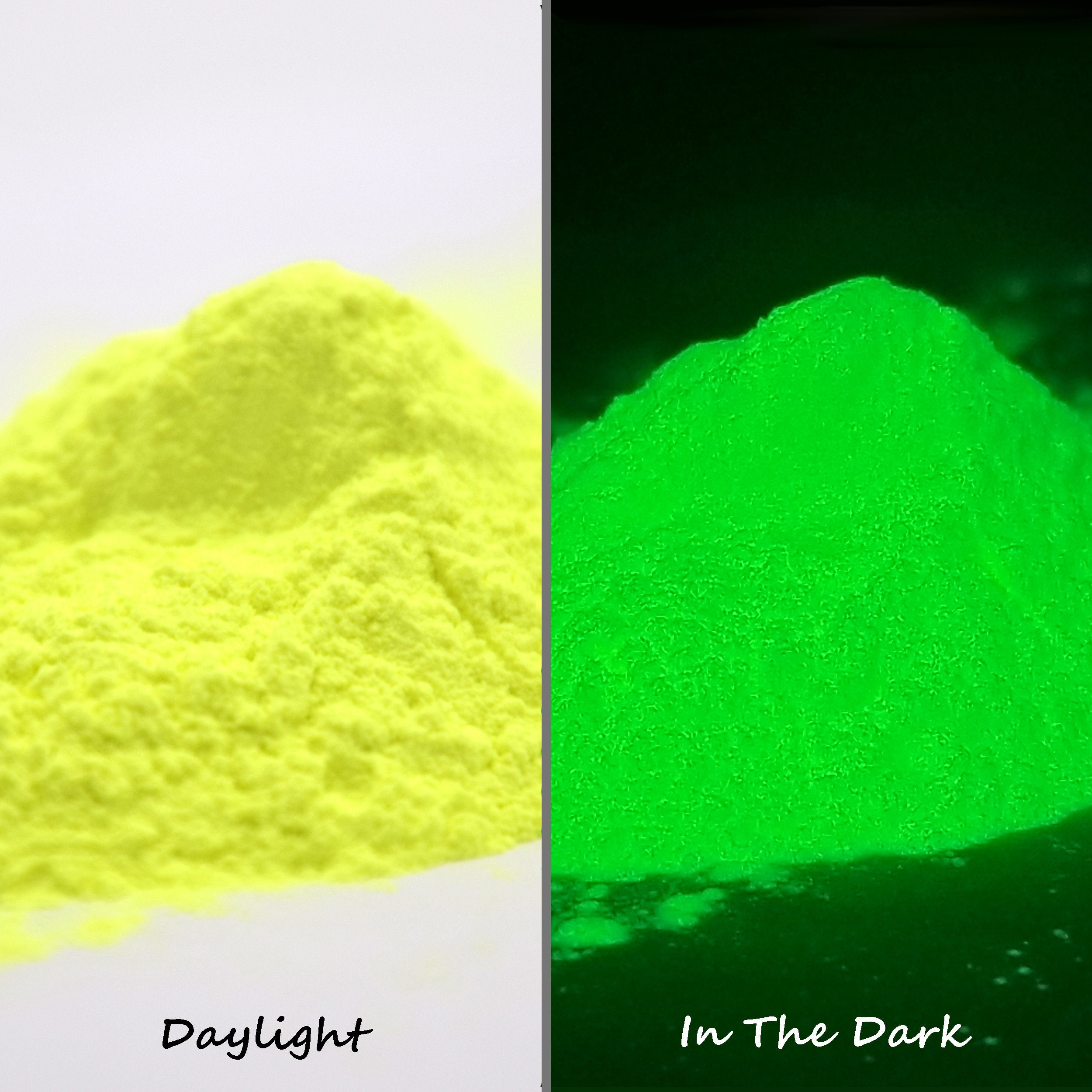 Glow Powder Pigment Variety- 6 Colors Fluorescent in Daylight Pack