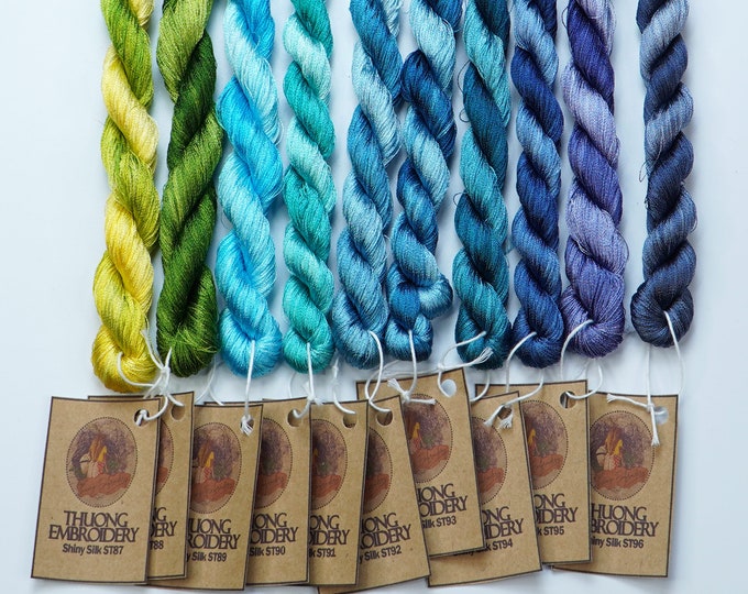 Option Skeins (ST54 to ST109 Colors, 60 Yards) Silk Embroidery Thread