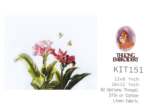 KIT151 Easy Embroidery Kit, Beautiful Wildflowers Design by  Thuongembroidery, Plus 30% Embroidery Thread - Etsy
