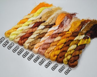 Set 13 Skeins (ST66 to ST78 Colors) Silk Embroidery Thread