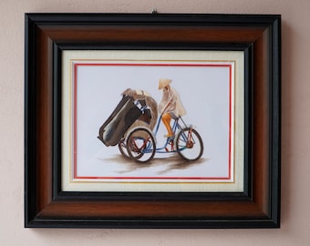 COMPLETED Embroidery - HEB07 "The Cyclo" - 02 Option: Without Frame and With Frame
