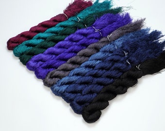 Code GT117-126 (Set 10 Skeins) | Glossiest Synthetic Silk Hand Embroidery Thread