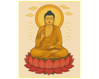 KIT 242 Buddha Hand Embroidery, Design by ThuongEmbroidery, Plus 30% embroidery thread
