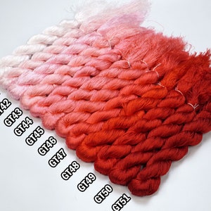 Glossiest Synthetic Silk Hand Embroidery Thread code list GT40-51