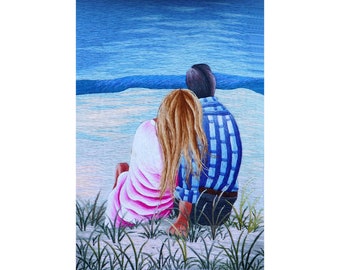 COMPLETED Embroidery - HEB22 "Together Forever" - Without Frame