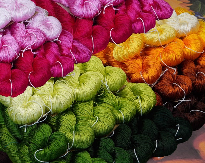 Whole 157 Skeins Code GT01-157 | Glossiest Synthetic Silk Hand Embroidery Thread (not natural silk)