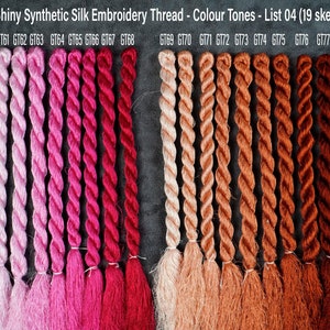 Option Skeins (GT60 to GT113 Colors, 30 Yards) Silk Embroidery Thread