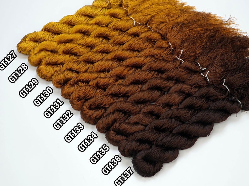 Glossiest Synthetic Silk Hand Embroidery Thread code GT127-137 list