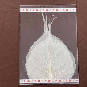 Set of 10 Skeleton Bodhi Leaves are used for hand embroidery