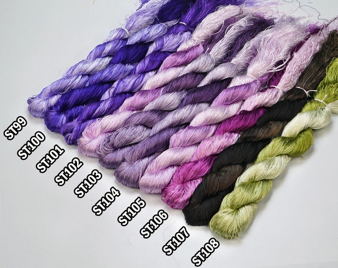 Set 10 Skeins (ST99 to ST108 Colors) Silk Embroidery Thread