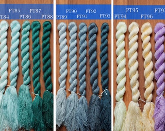 Whole Set 14 Colors (PT84-97) | Options: 30-60-120 yards | Cotton Thread | Mainly used for background embroidery