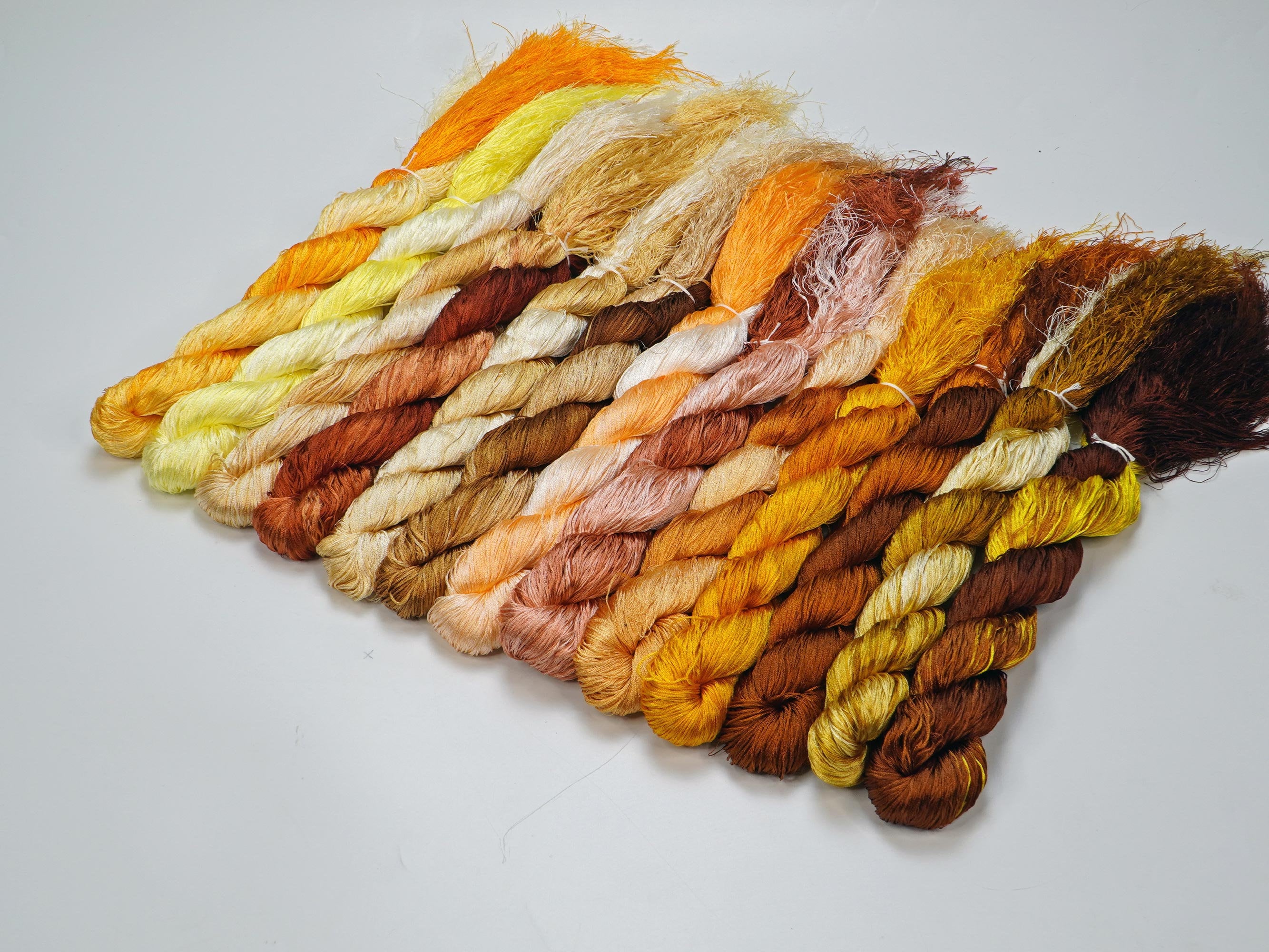 Yellow Wool Silk Embroidery Thread