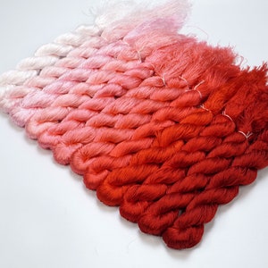 Set 12 Skeins (GT40 to GT51 Colors) Silk Embroidery Thread