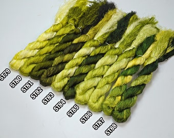Set 10 Skeins (ST79 to ST88 Colors) Silk Embroidery Thread