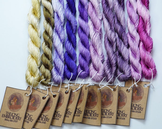 Option Skeins (ST54 to ST109 Colors, 120 Yards) Silk Embroidery Thread