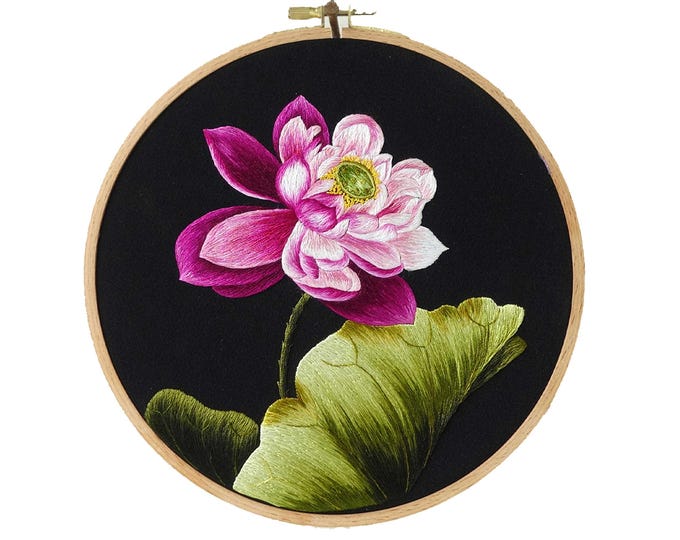 KIT 239 Lotus Hand Embroidery Set, Plus 30% embroidery thread
