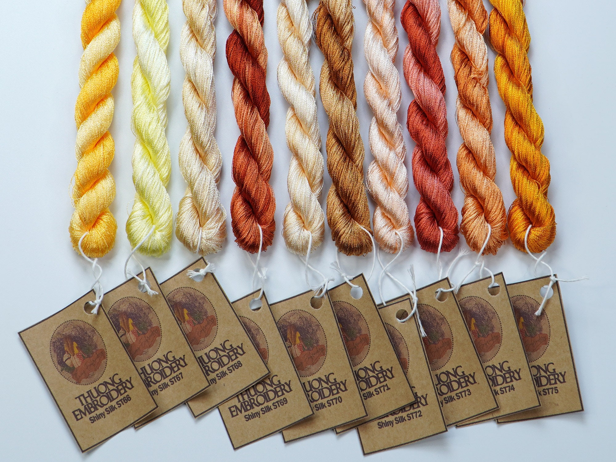 Option Skeins (GT114 to GT149 Colors, 30 Yards) Silk Embroidery Thread