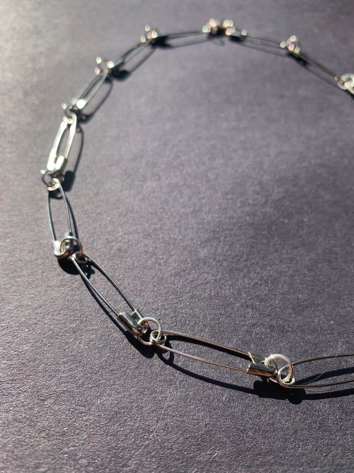 Safety Pin Chain/ Safety Pins Necklace Etsy