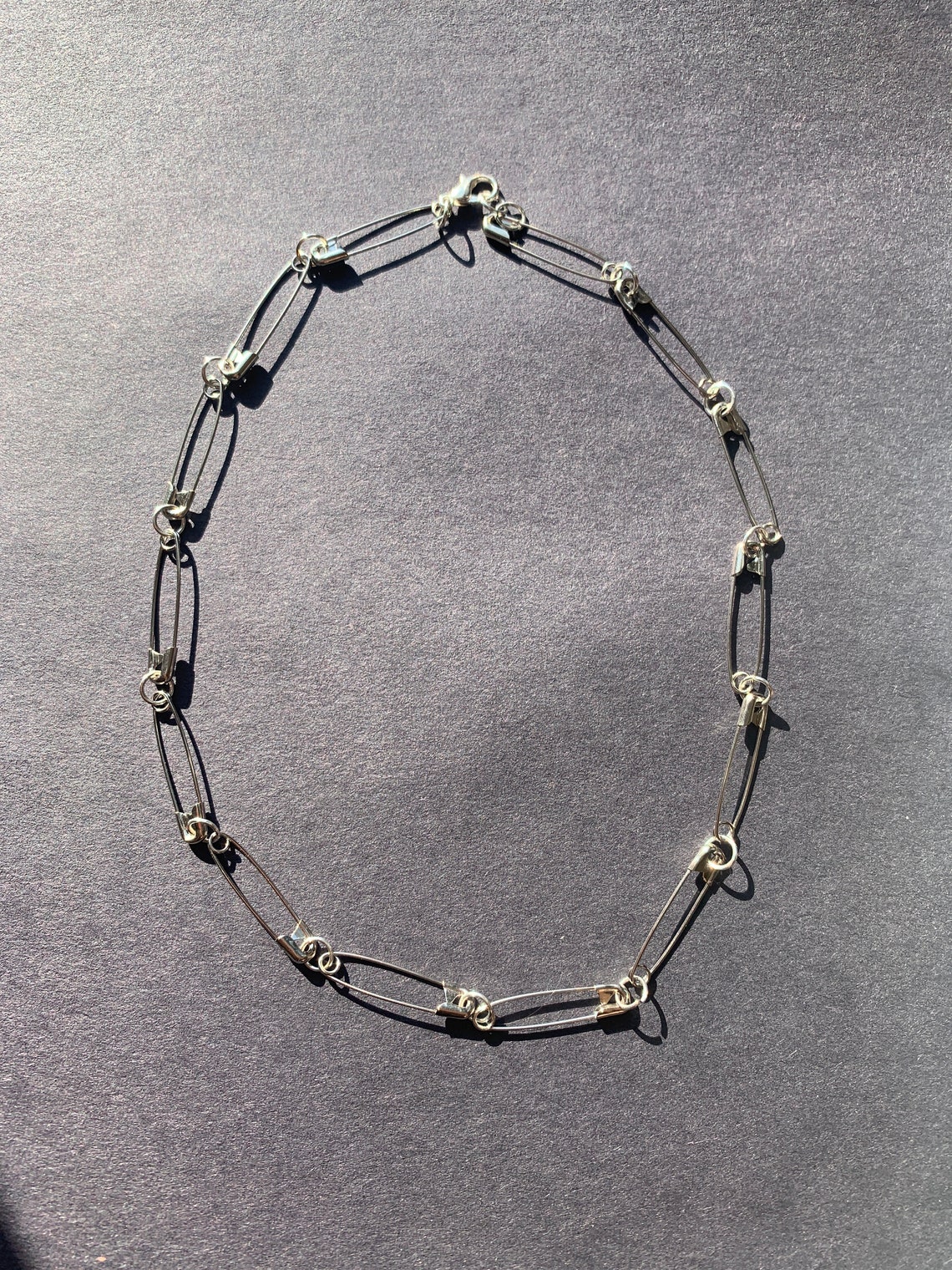 Safety Pin Chain/ Safety Pins Necklace Etsy