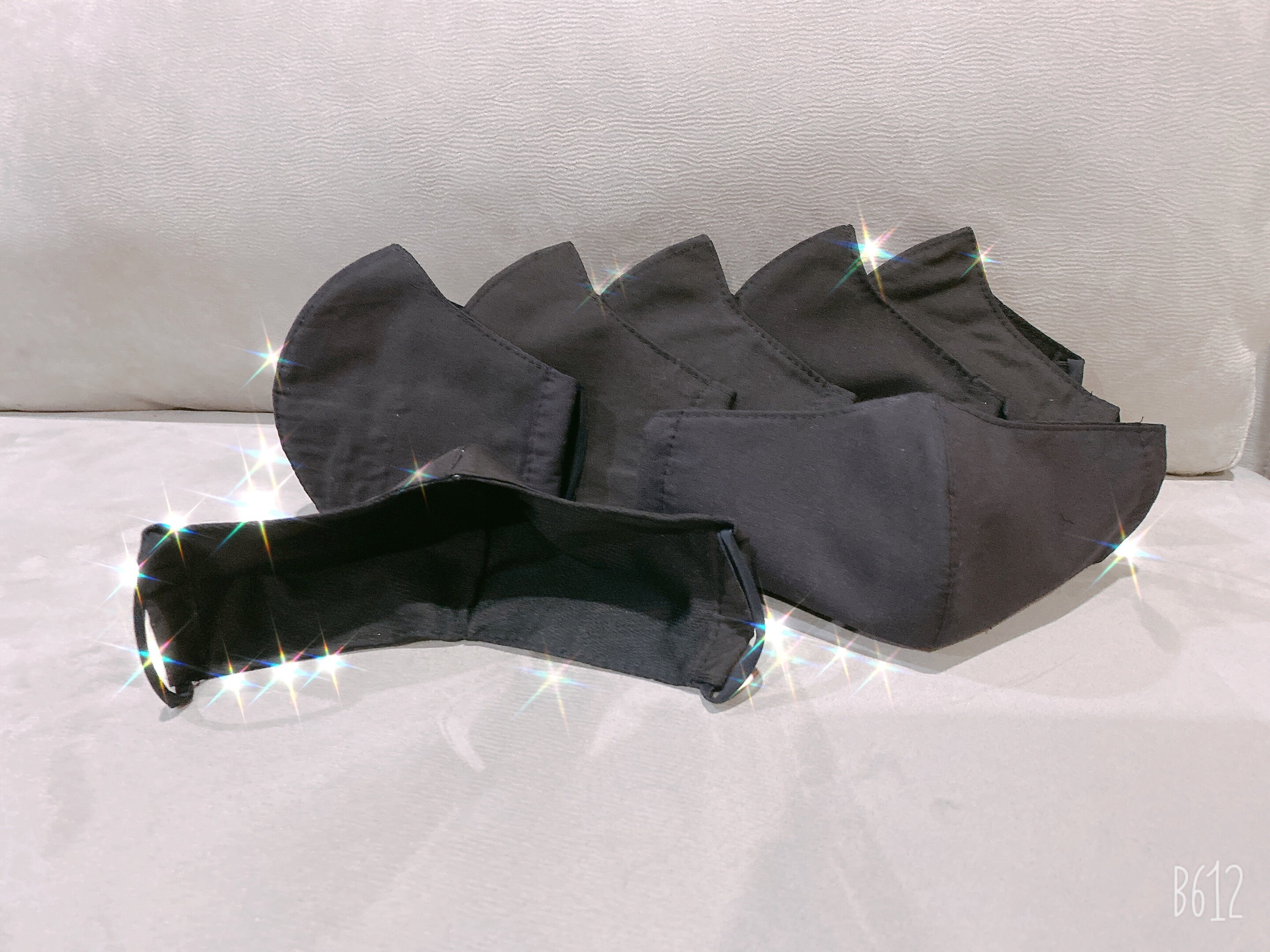 7Pack Plain black face masks 1Day FREE Canada Shipping Etsy