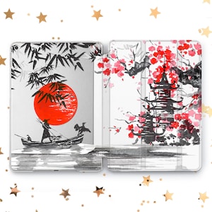 Japanese Vintage case iPad Pro 10.5 11 12.9 13 2022 2024 Sakura art Fan Japan iPad Mini 7 6 5 iPad Air 3 4 5 11 13 iPad 10.2 10.9 Gen 9 8 7