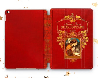 Shakespeare Stories Book cover iPad Air 3 4 5 Vintage classic Case iPad Mini 6 5 4 iPad 9.7 10.2 10.5 Pro 10.5 11 12.9 2021 2022 iPad 2 3 4