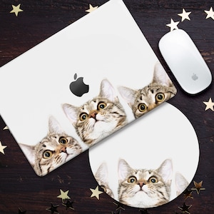 Custodia per gattino carino Macbook Pro 16 15 14 13 2020 2021 2022 Custodia per animali Kawaii Mac Air 15 13 11 M3 M2 2024 2023 Pro Cat Meow Retina Mouse Pad