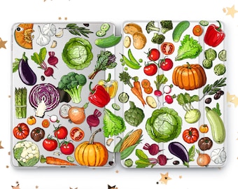 Vegetable Fruit cover iPad Air 3 4 5 Colorful Food Vegan Case iPad Mini 6 5 4 iPad 9.7 10.2 10.9 iPad Pro 10.5 11 12.9 2022 2021 iPad 7 8 9