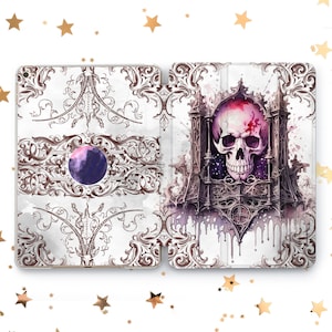 Lila Totenkopf hülleiPad Air 3 4 5 11 13 Origin of Evil Witch Case Mini 7 6 5 iPad Pro 10.5 11 12.9 13 2022 2024 iPad 10.2 10.9 Gen 9 8 7