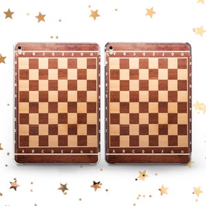 Chess board cover iPad Pro 10.5 11 12.9 2022 2021 Wood Board game Film case iPad 7 8 9 iPad Air 3 4 5 iPad Mini 6 5 4 iPad 9.7 10.2 10.5 image 5
