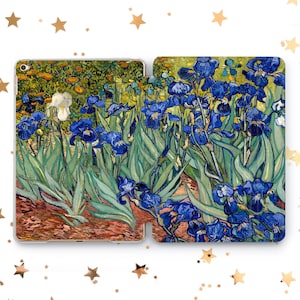 Irises Vincent van Gogh iPad Air 2 3 4 5 cover Classic Art case iPad Mini 6 5 4 iPad 9.7 10.2 10.9 iPad Pro 10.5 11 12.9 2021 2022 iPad 3 4 image 1