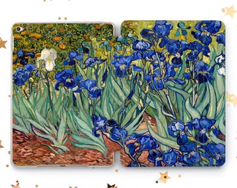 Irises Vincent van Gogh iPad Air 2 3 4 5 funda Classic Art case iPad Mini 6 5 4 iPad 9.7 10.2 10.9 iPad Pro 10.5 11 12.9 2021 2022 iPad 3 4