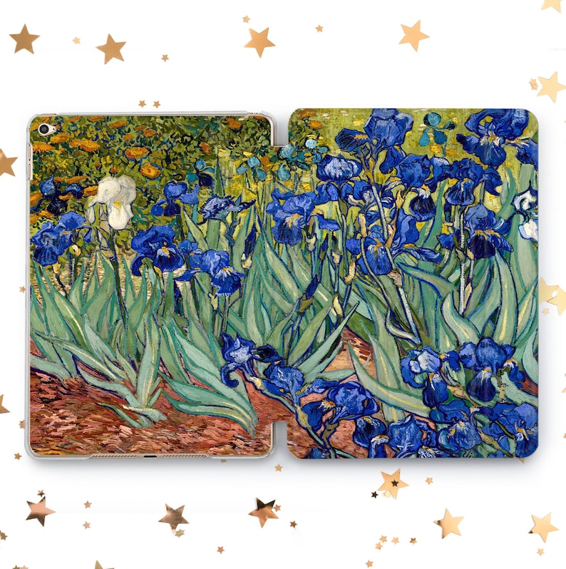 Irises Vincent van Gogh iPad Air 2 3 4 5 cover Classic Art case iPad Mini 6 5 4 iPad 9.7 10.2 10.9 iPad Pro 10.5 11 12.9 2021 2022 iPad 3 4 image 1