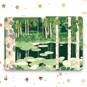 Forest Lake cover iPad Pro 10.5 11 12.9 13 2022 2024 Japanes Style Design case Mini 7 6 Abstract nature iPad Air 5 11 13 inch iPad 10.2 10.9