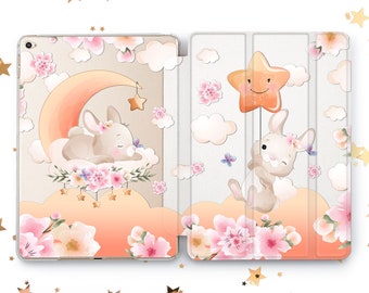 Bunny Cute Dreams cover Pad Mini 6 5 4 3 Gift for her Animal case iPad Air 3 4 5 iPad 9.7 10.2 10.9 iPad Pro 10.5 11 12.9 2021 2022 iPad 3 4