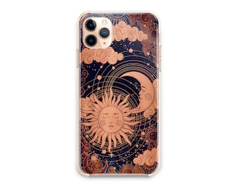Retro Day and Night Art IPhone 15 14 13 12 Plus Max Mini Sun and Moon Google Pixel 8 7 6 5 Pro XL Samsung S24 23 22 21 Ultra Plus FE Note 20