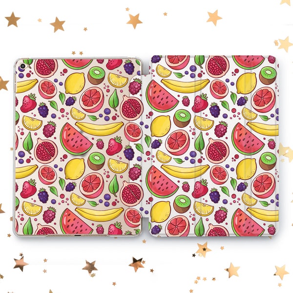 Colorful Summer Fruit cover iPad Air 3 4 5 Lemon Banana Vegan case iPad Mini 6 5 4 iPad 9.7 10.2 10.9 iPad Pro 10.5 11 12.9 2021 iPad 2 3 4